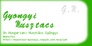 gyongyi musztacs business card